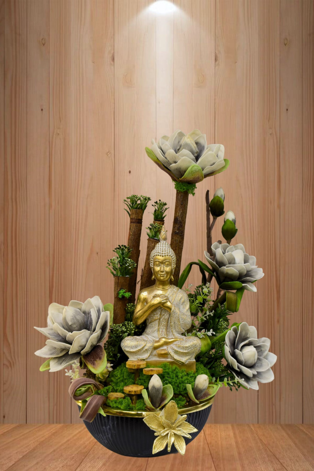 Flower Arrangement In Glass Vase