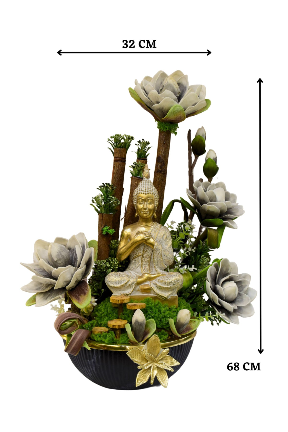 Flower Arrangement In Glass Vase - Image 2