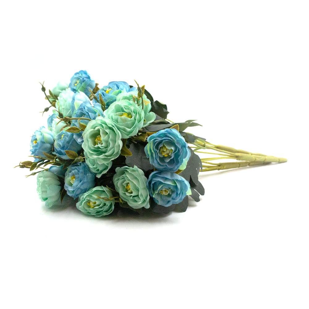 Rose Artificial Flower Bunch without Pot for Home Decoration (Pack of 3)