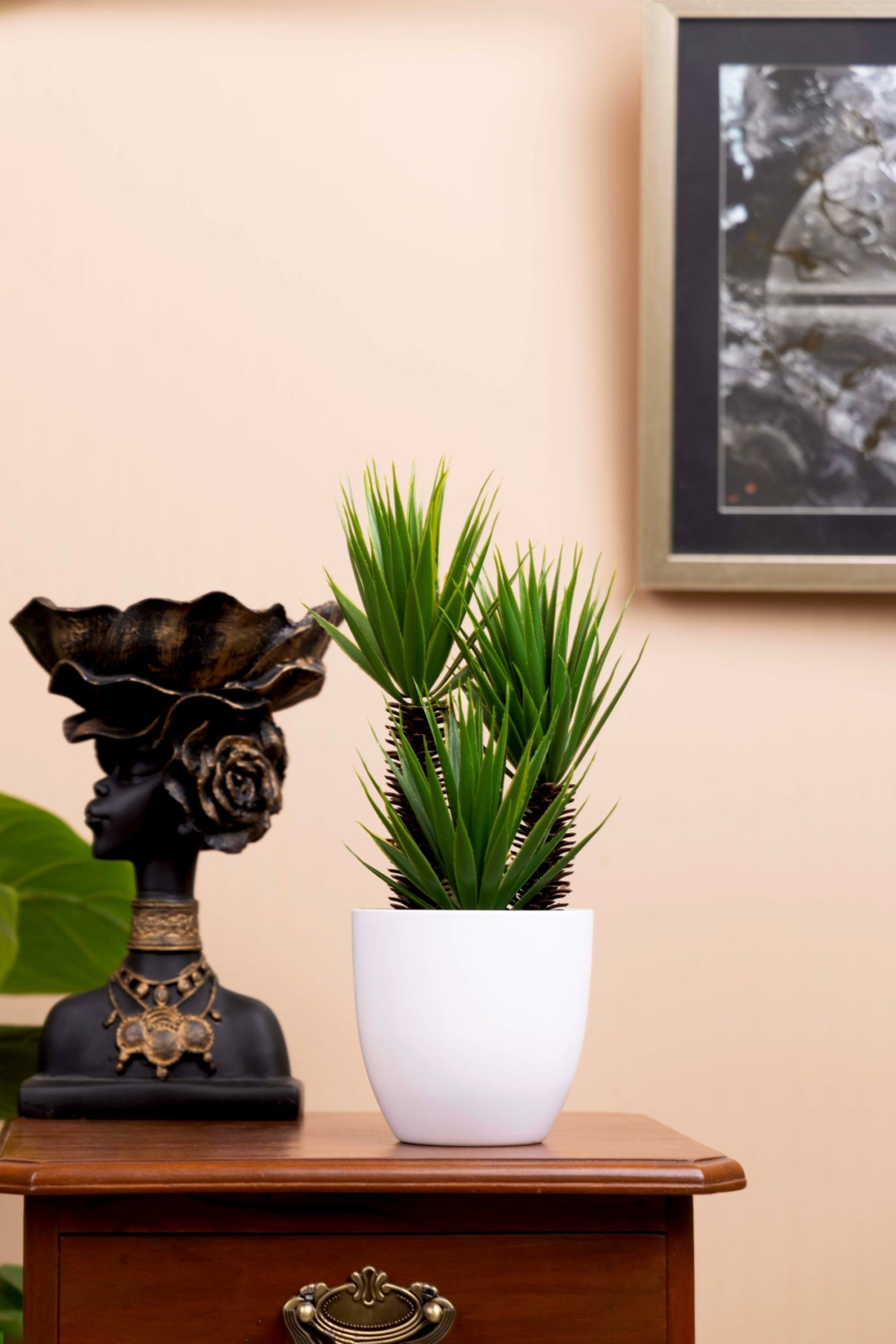 Artificial Palm Plant Bonsai For Home Decors (Pack Of 1, 13 Inch)