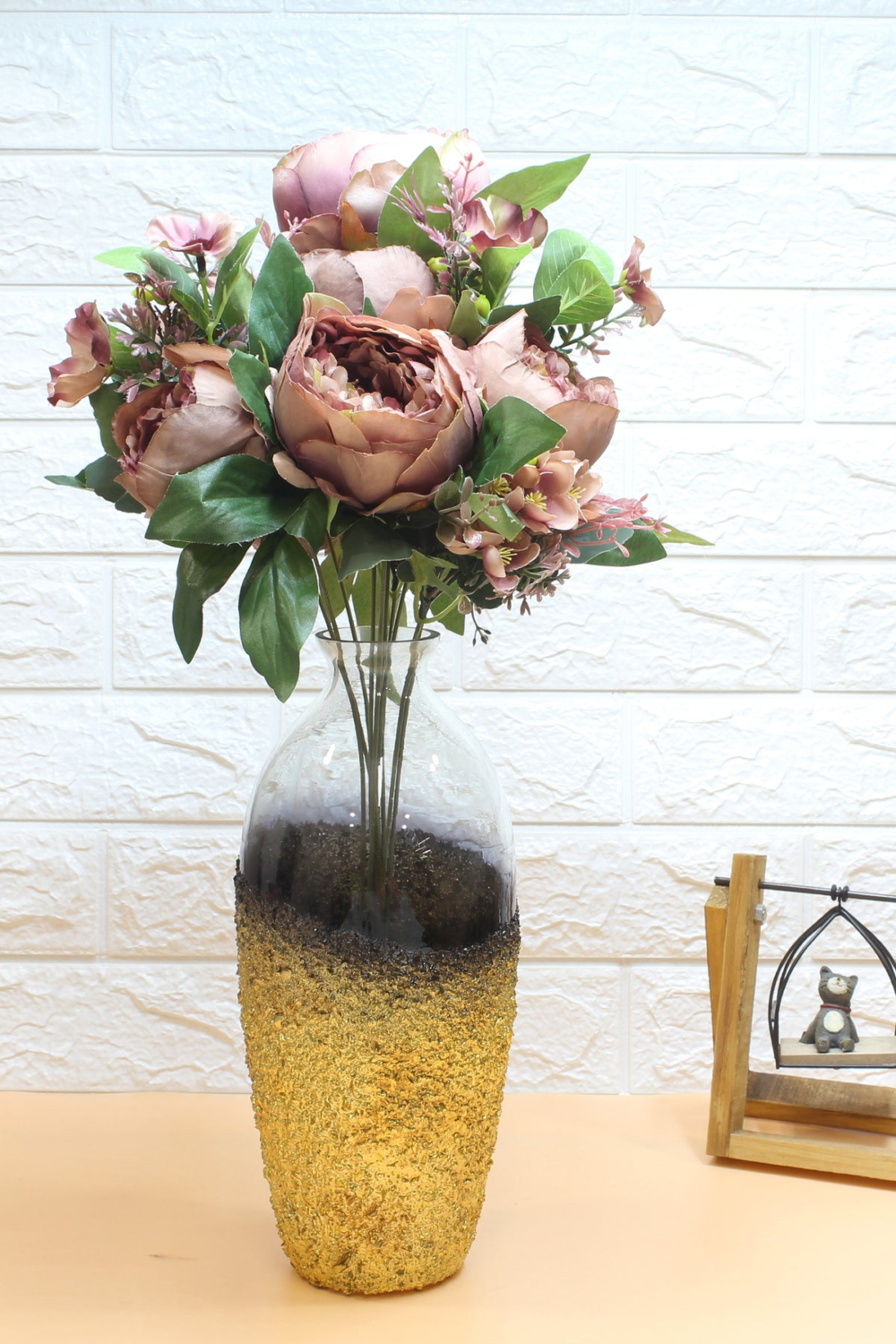 Pollination Luxurious Artificial Peony Flower Bunch Without Pot - Image 6