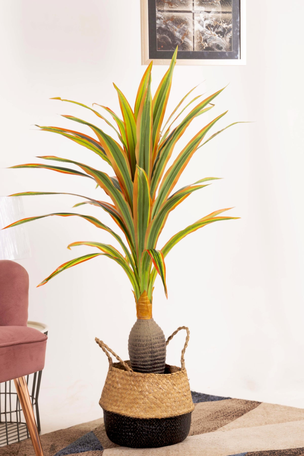 Pollination Artificial Dracaena Plant With Medium Size Leaves (4 Ft)