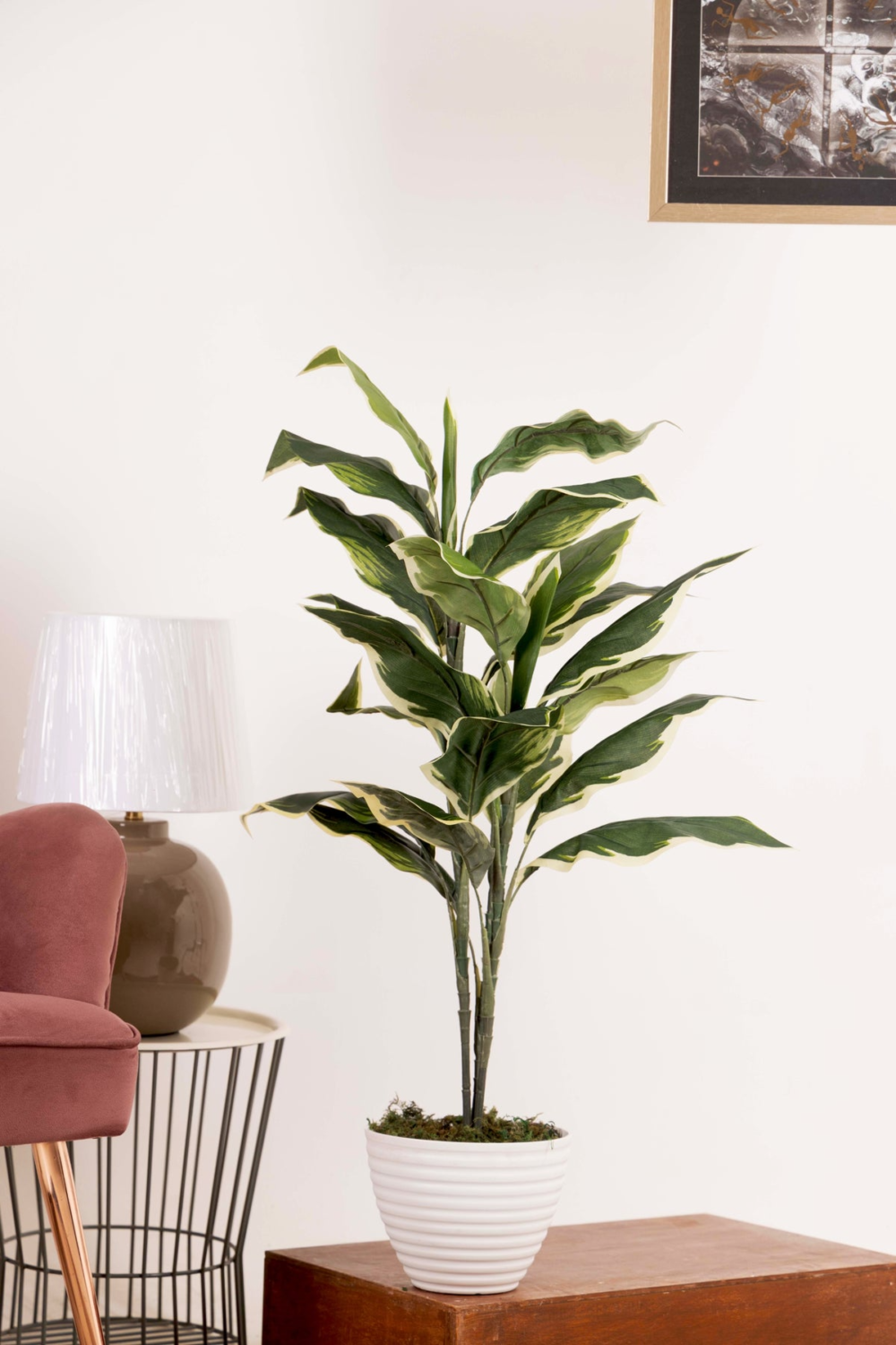 Artificial Hosta Plant Without Pot (Pack Of 1)