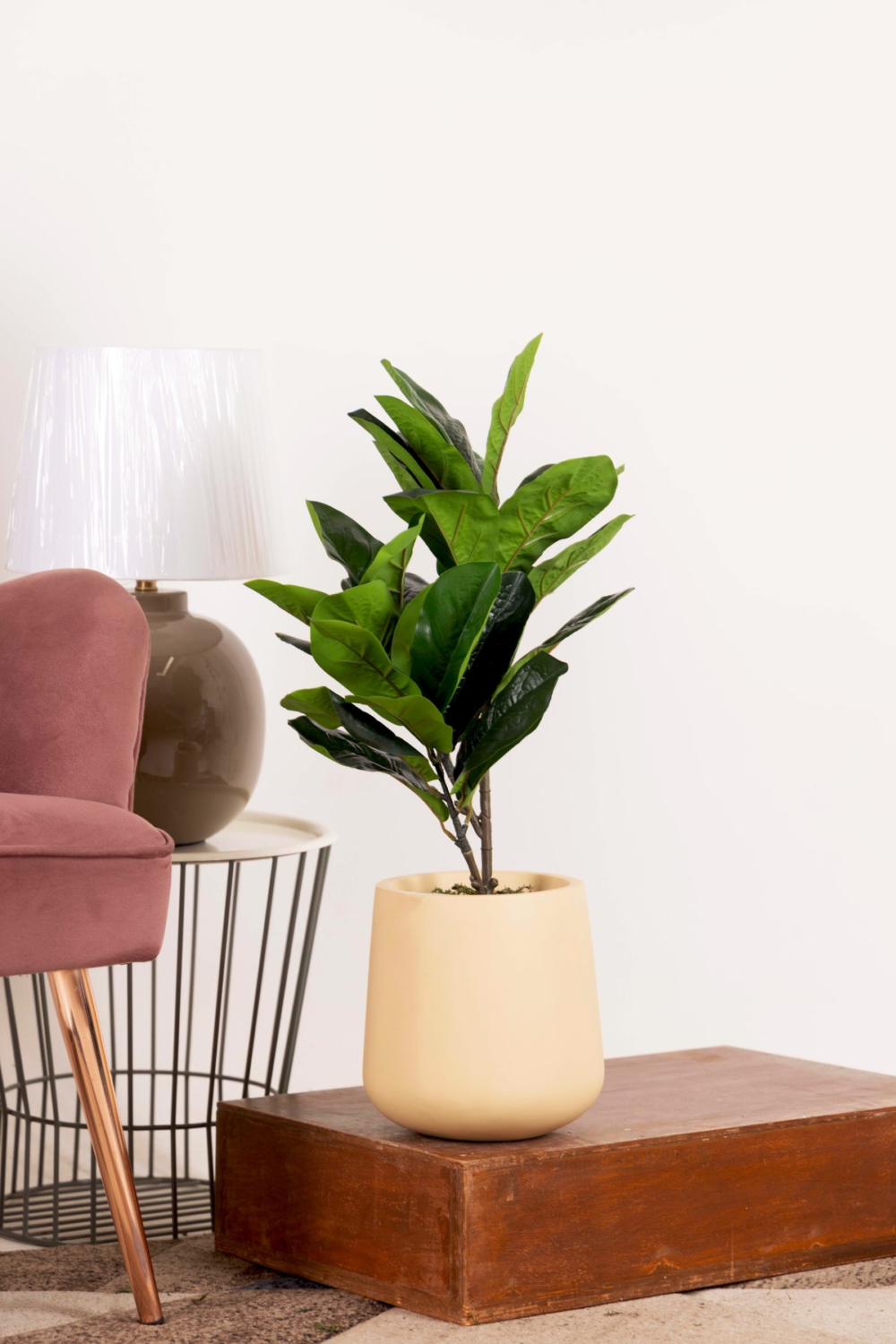 Gardenia Rubber Artificial Plant Without pot