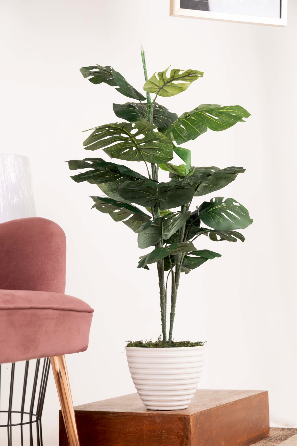Green Split Philo Artificial Plant Without Pot 3 Feet