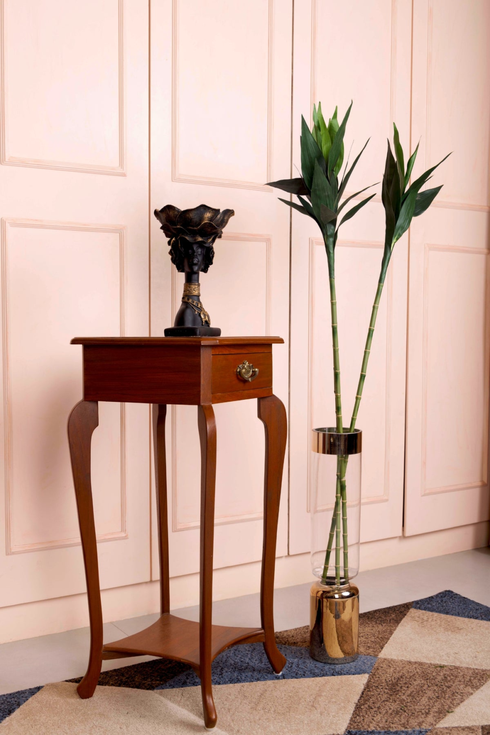 Pollination Artificial Bamboo Palm Plant Without Pot, Set Of 3 - Image 3