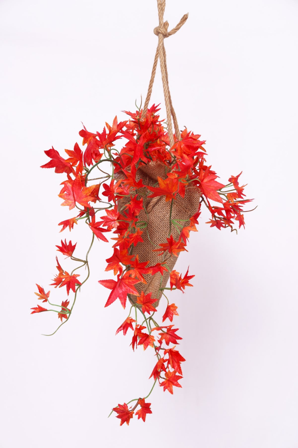 Pollination Artificial Hanging Maple Creeper Bonsai In Jute Bag For Balcony (Pack Of 1) - Image 2