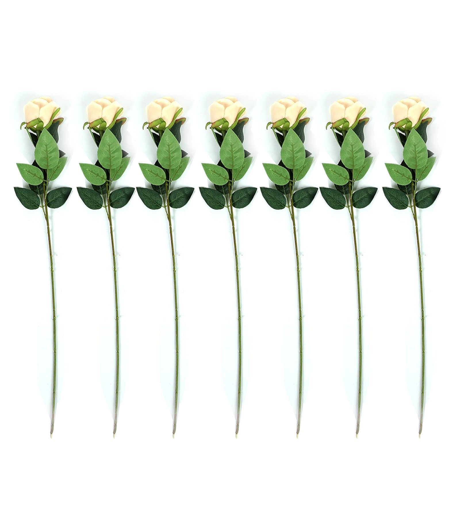 PolliNation Stunning Rose Artificial Flower For Home (Pack of 7, 25 Inch) - Image 3