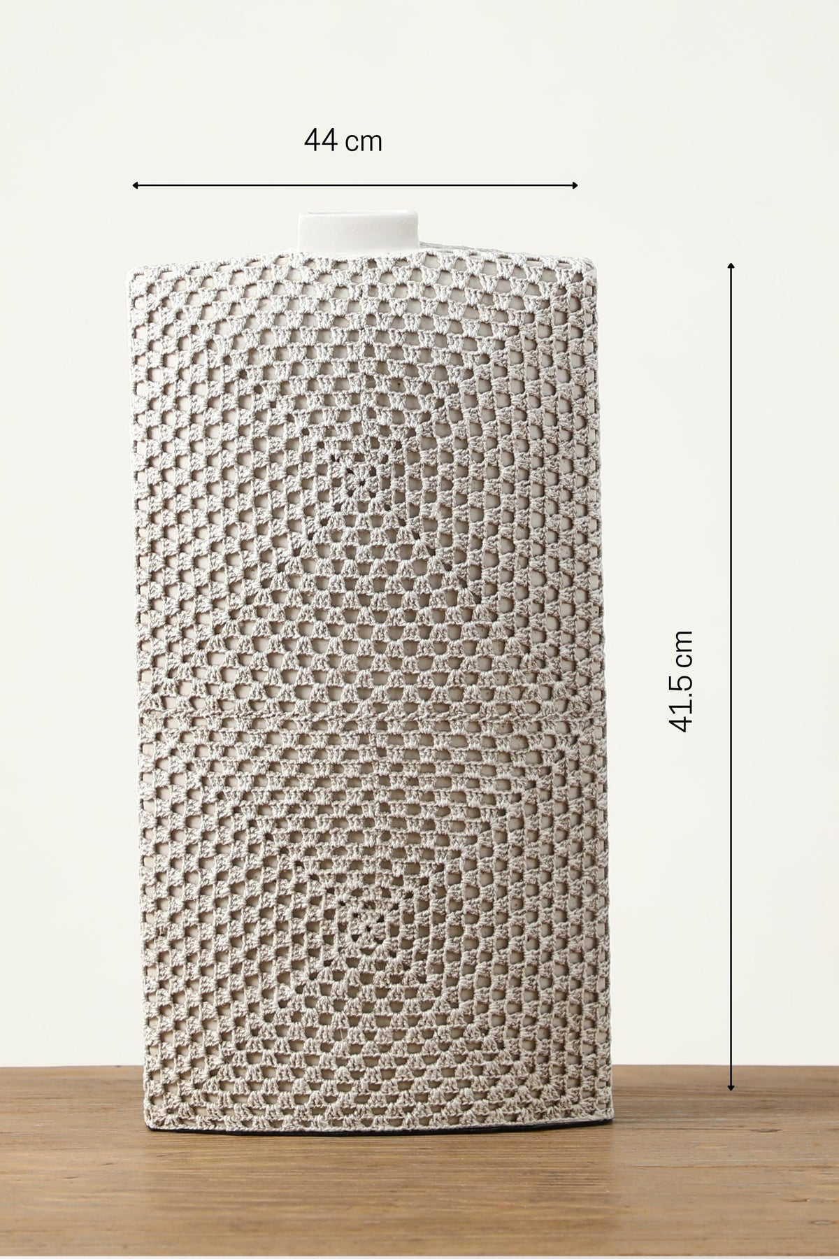 Woven Design Matt Finishing Resin Flower Vase For Your Home Or Office Decor - Image 8