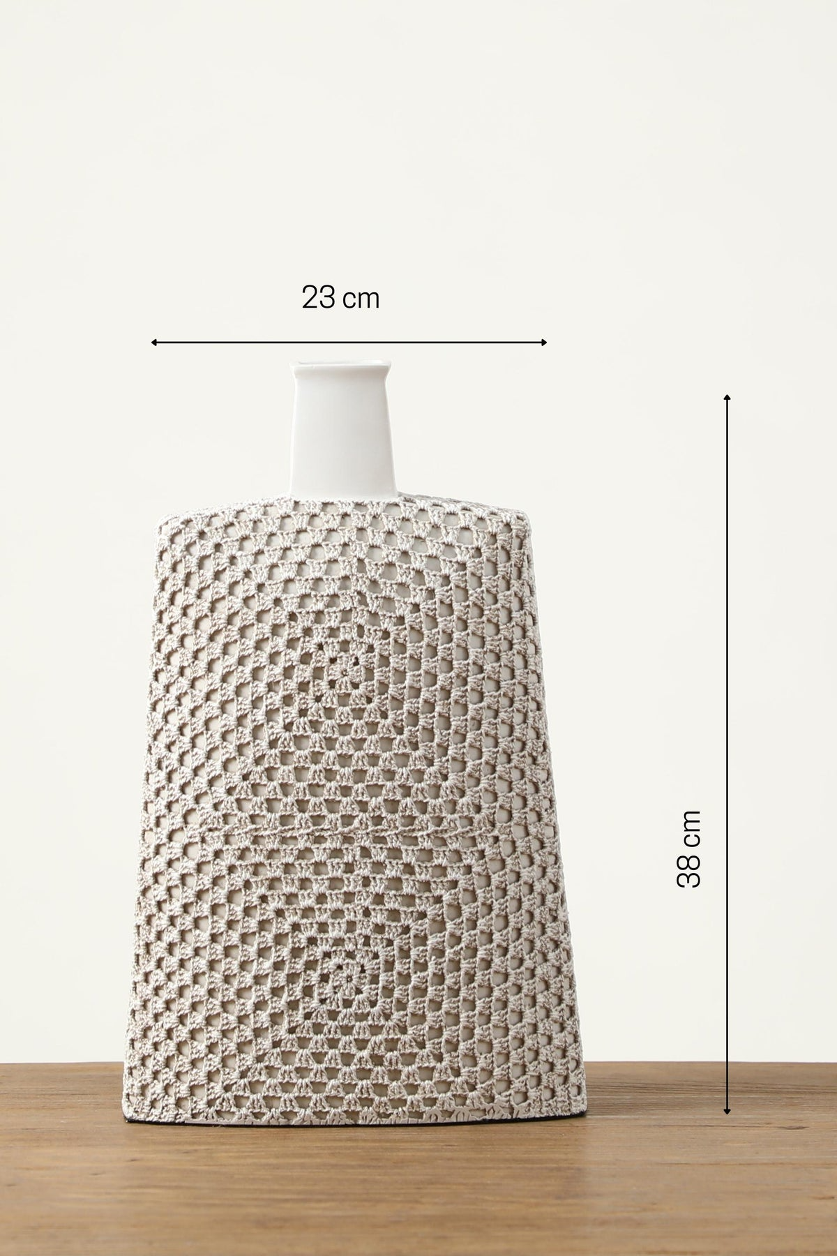 Woven Design Matt Finishing Resin Flower Vase For Your Home Or Office Decor - Image 6