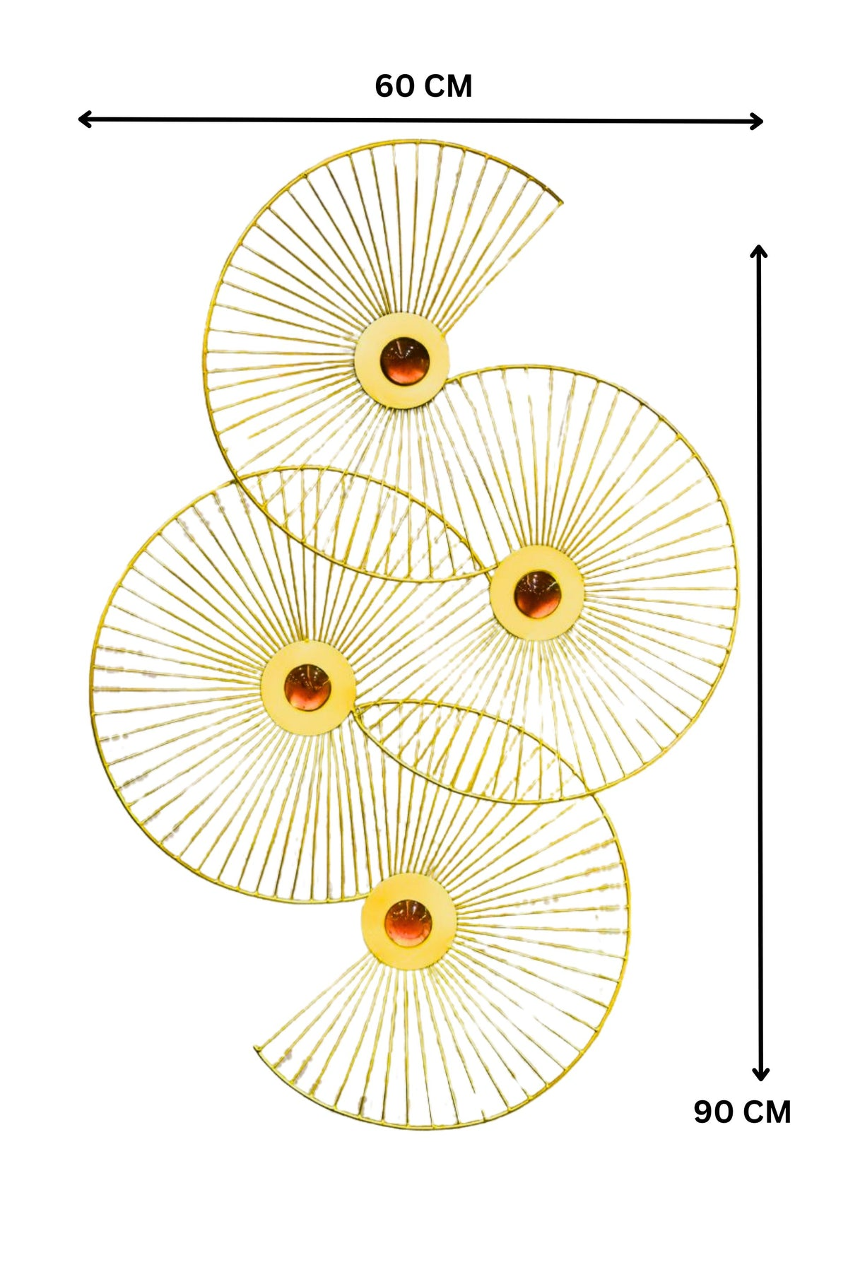 Pollination Radiant Circular Metal Wall Art - Image 2