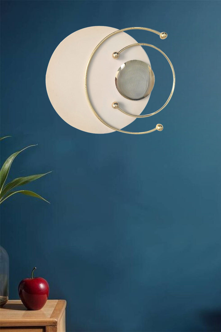 Pollination White Eclairant Metal Wall Art