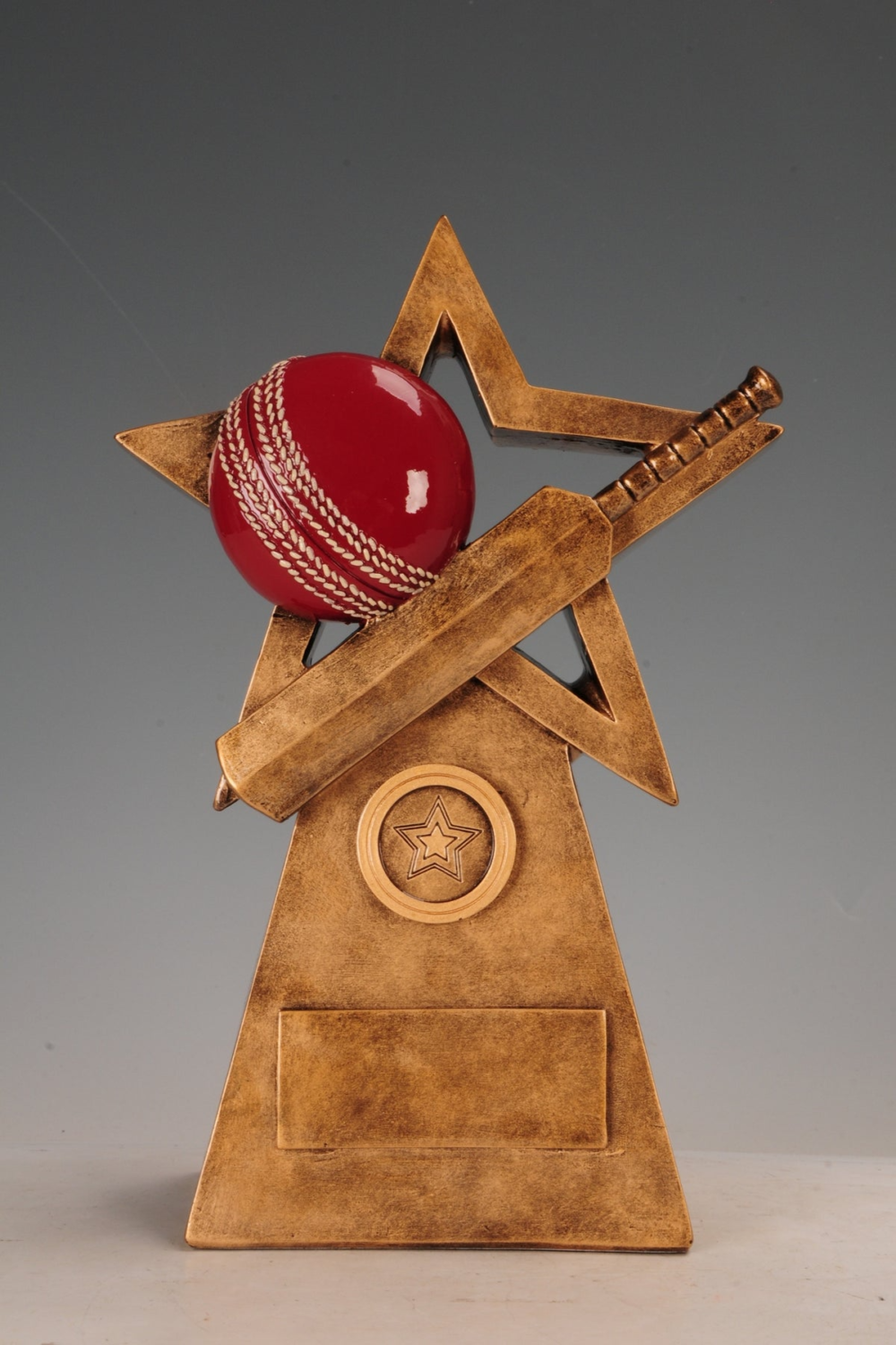Cricket Ball/Bat On Star And Pyramid Showpiece For Your Home Or Office Decor - Image 2