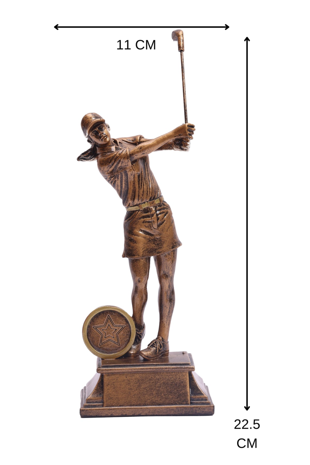 Female Swinging Golf Statue For Your Home Or Office Decor - Image 2