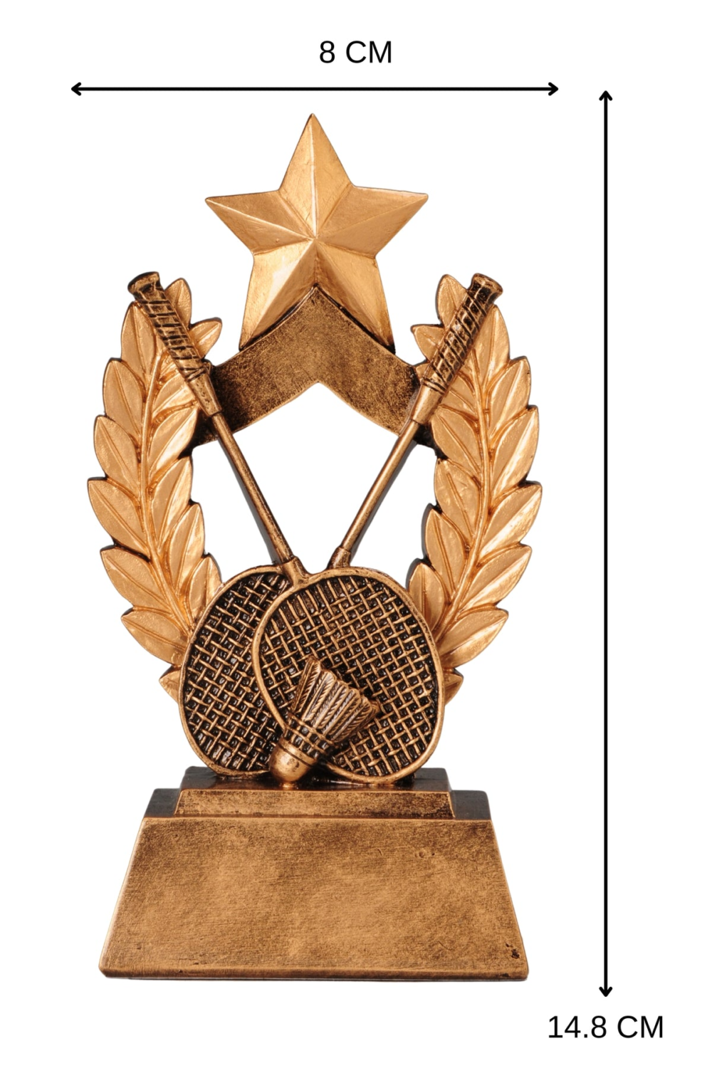 Badminton On One Star Sculpture For Your Home Or Office Decor - Image 2