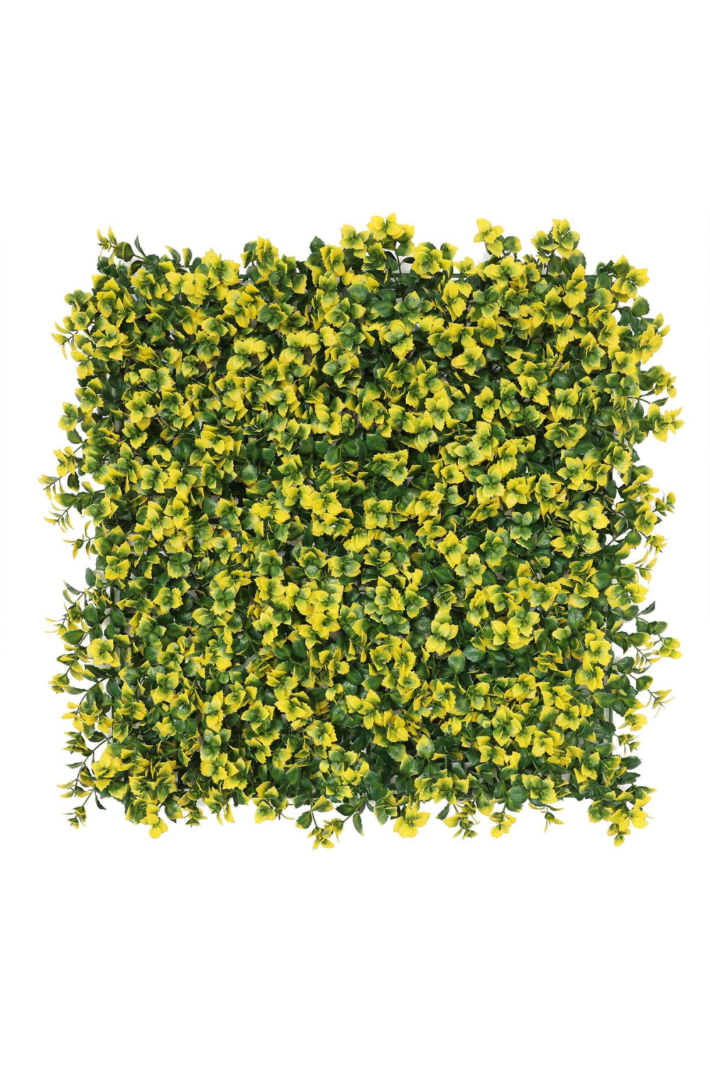 Yellow Green shade Leaves Artificial vertical Garden Wall Tile ( Pack Of 1 )
