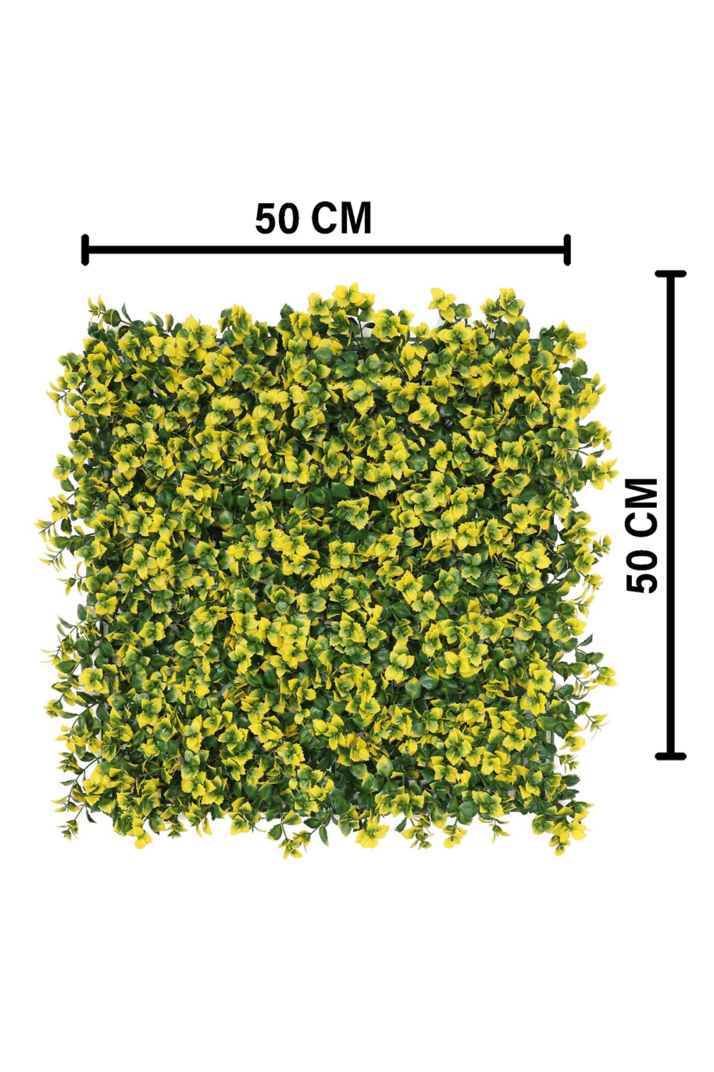 Yellow Green shade Leaves Artificial vertical Garden Wall Tile ( Pack Of 1 ) - Image 3