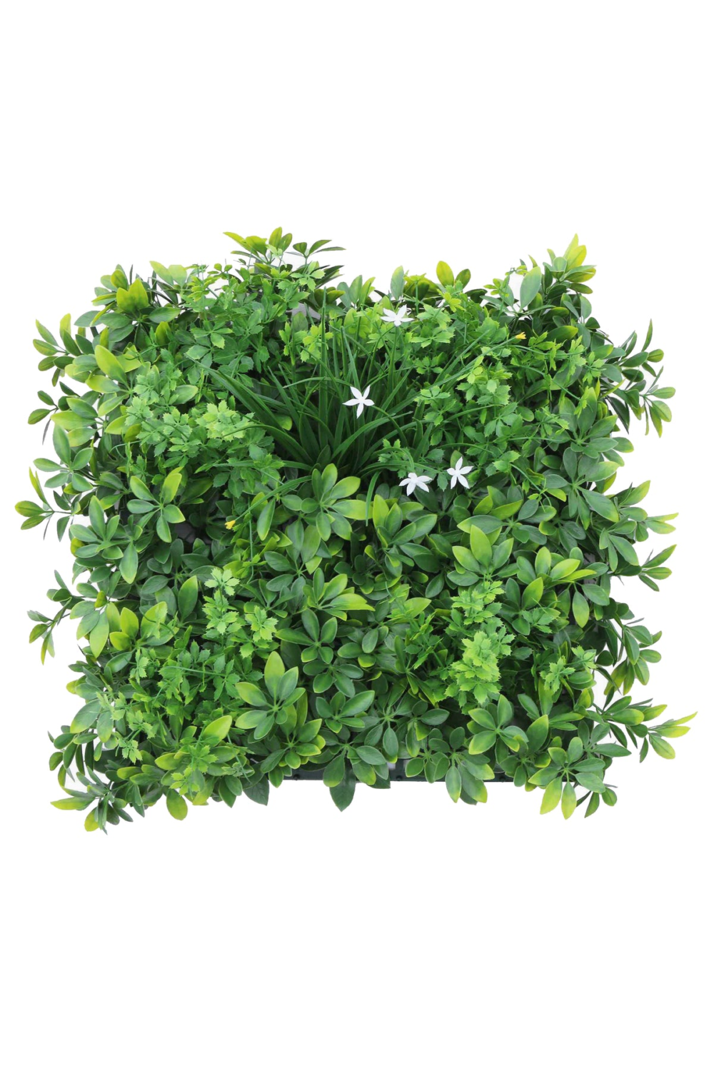 Luxury Flowering Artificial Green Leaves Vertical Garden Wall Tile ( Pack of 1 )