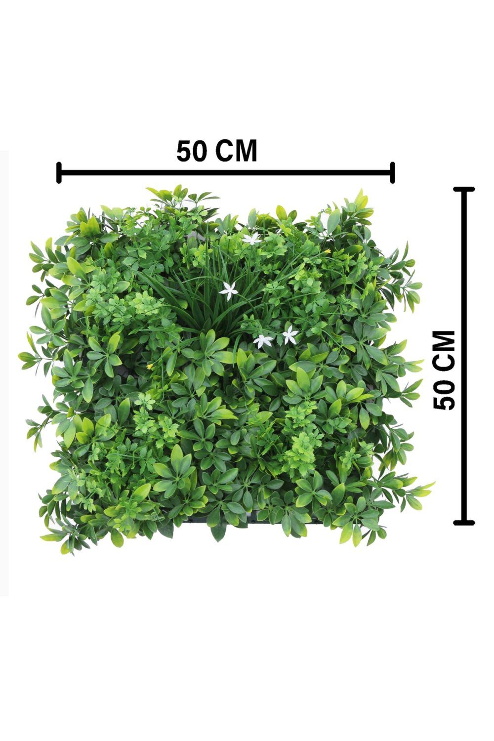 Luxury Flowering Artificial Green Leaves Vertical Garden Wall Tile ( Pack of 1 ) - Image 3