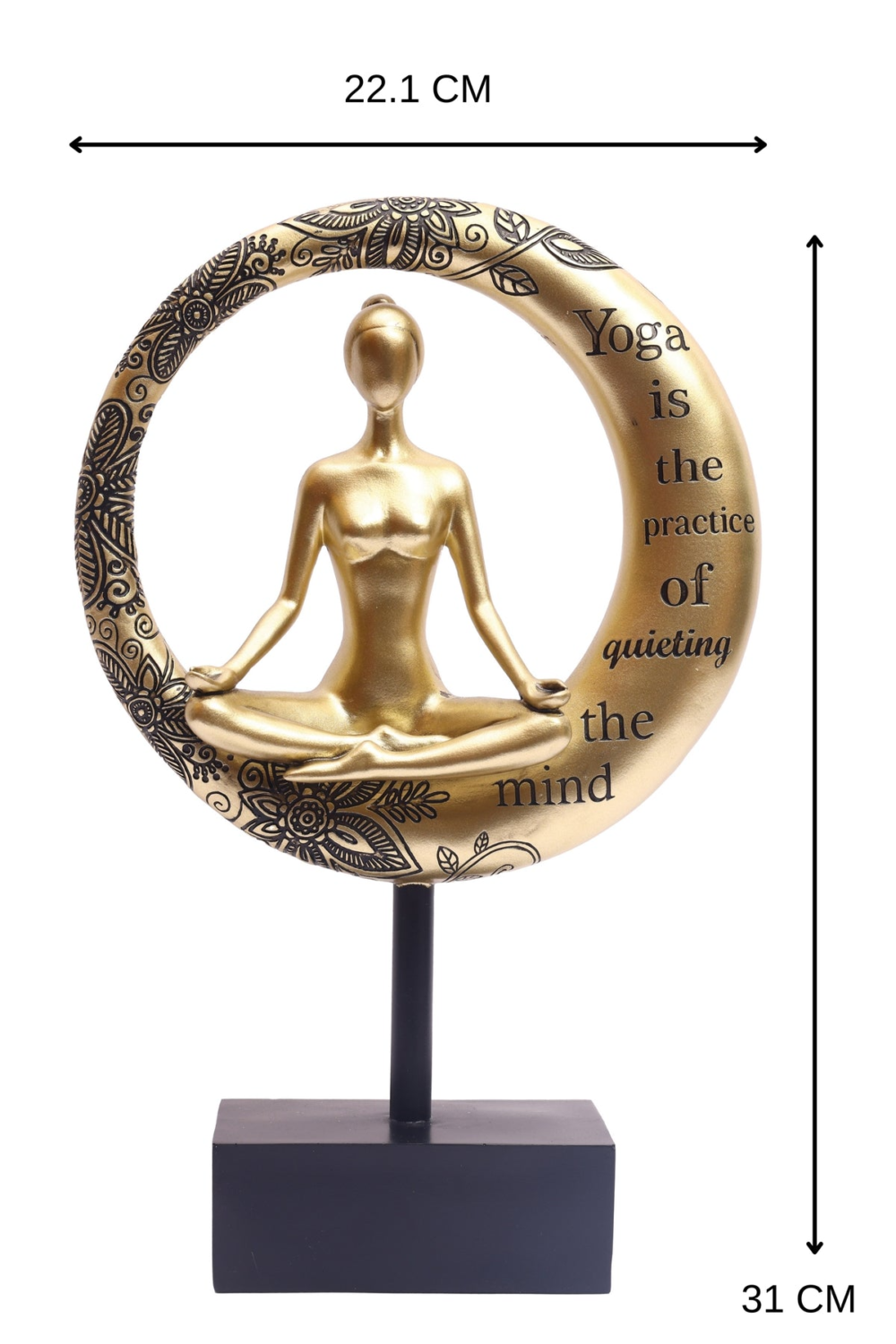 Modern Abstract Art Resin Meditation Yoga Pose lady Statue For Your Home Or Office Decor - Image 2