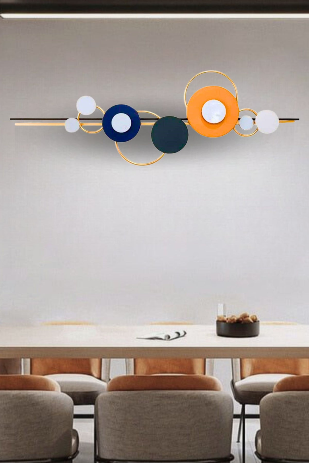Pollination Abstract Circles Metal wall Art
