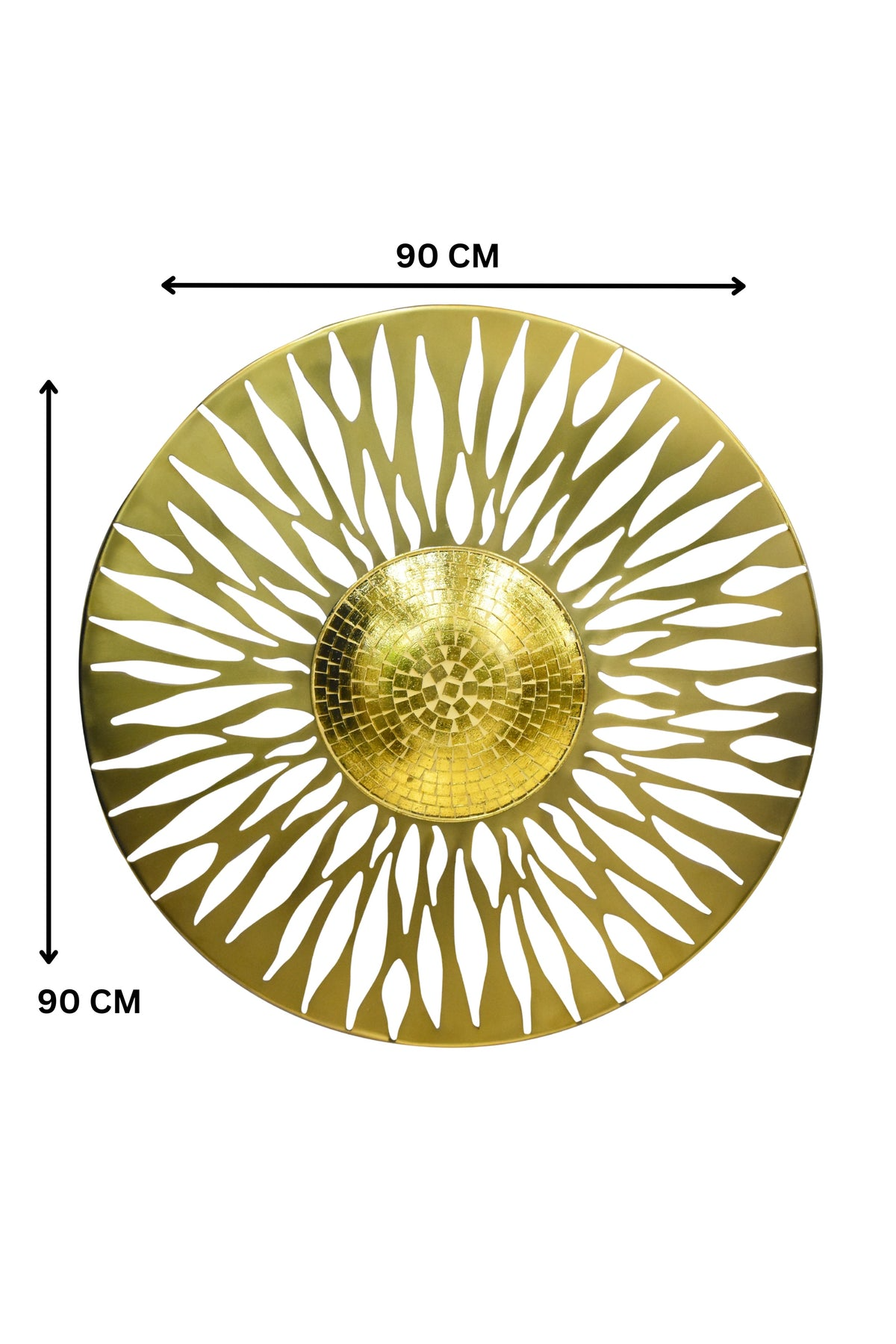 Pollination Golden Sunburst Metal Wall Art - Image 2
