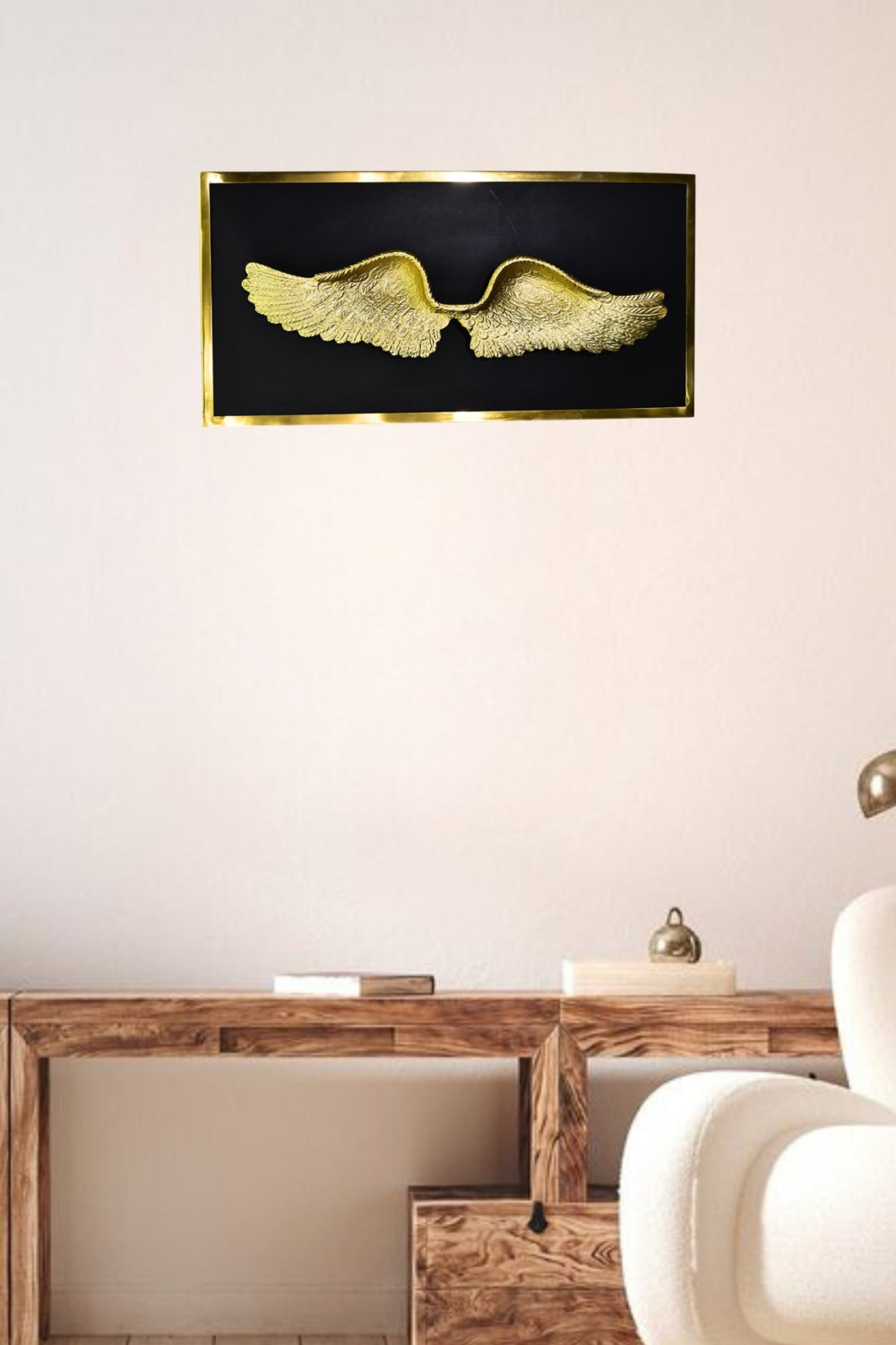 Pollination Majestic Eagle Wings Metal Wall Art