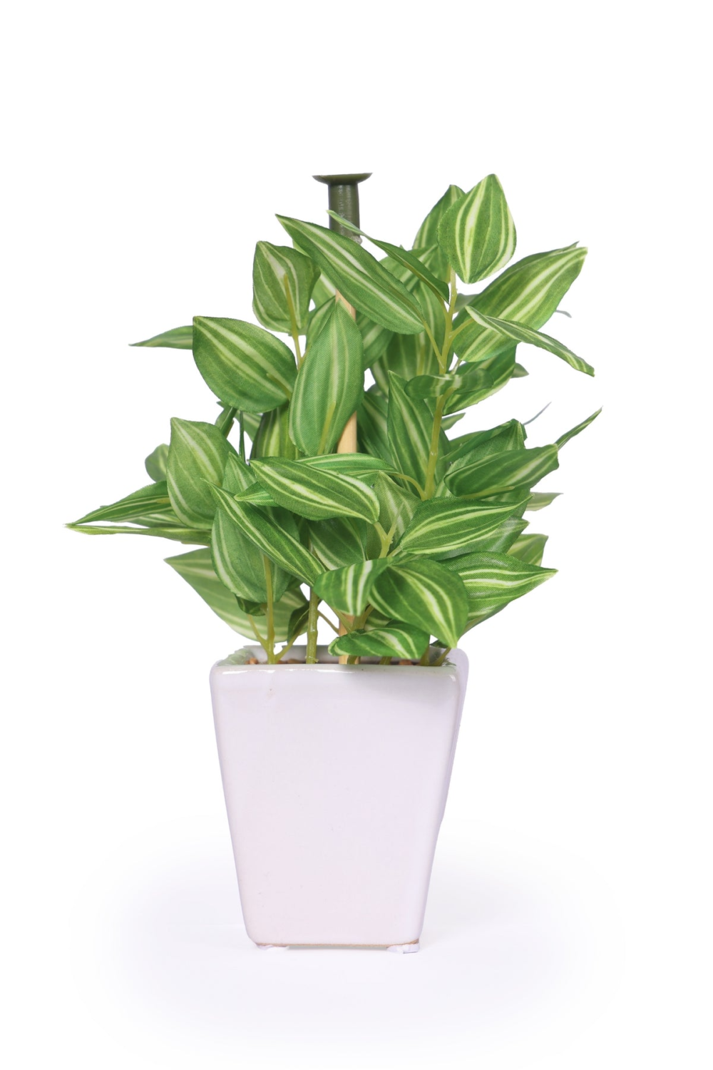 Pollination Artificial White Green Bonsai Plant With Pot - Image 6
