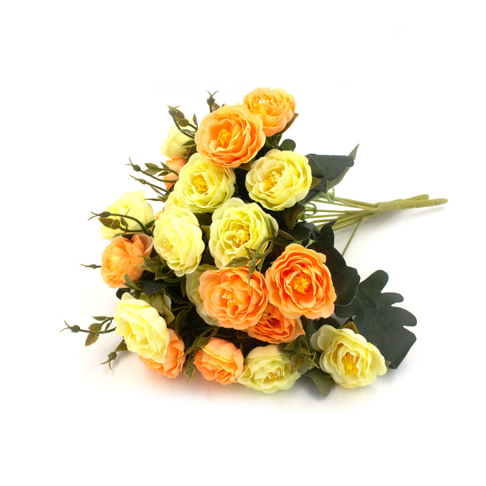 Rose Artificial Flower Bunch without Pot for Home Decoration (Pack of 3) - Image 3