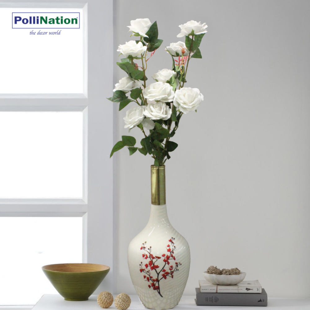 Pollination Stunning Rose Artificial Flower ( Pack of 2) - Image 5