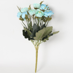Pollination Artificial Stunning Rose Flower Bunch Without Pot - Image 2