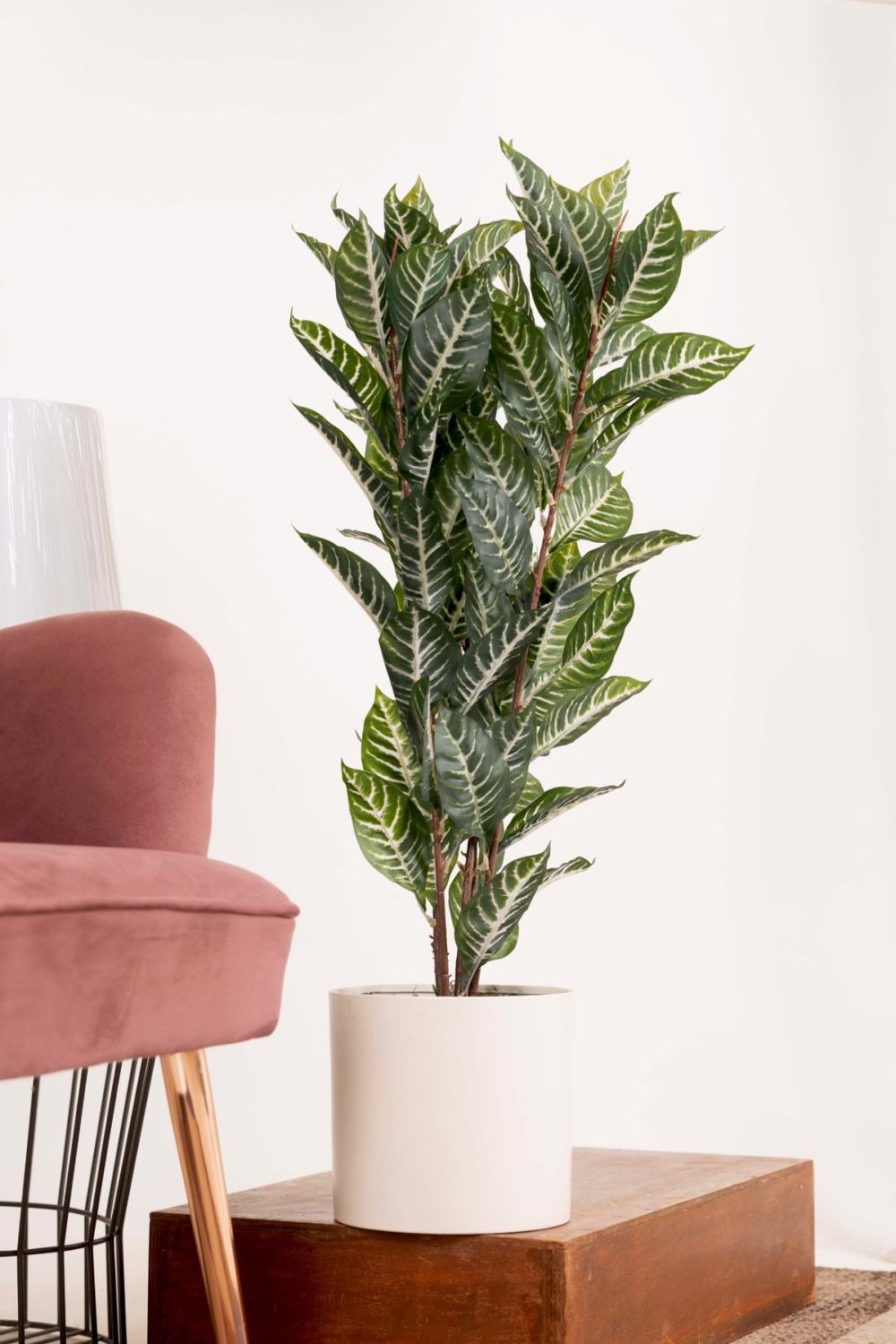 Pollination Artificial Green Plant With Medium Leaves Without Pot ( 3 FT )