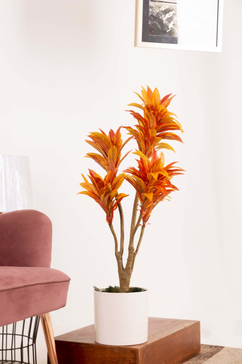 Pollination Attractive Artificial Dracaena Plant Without Pot