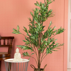 Pollination Premium White Silk King Artificial Plant Without Pot ( Pack of 1 ) - Image 3