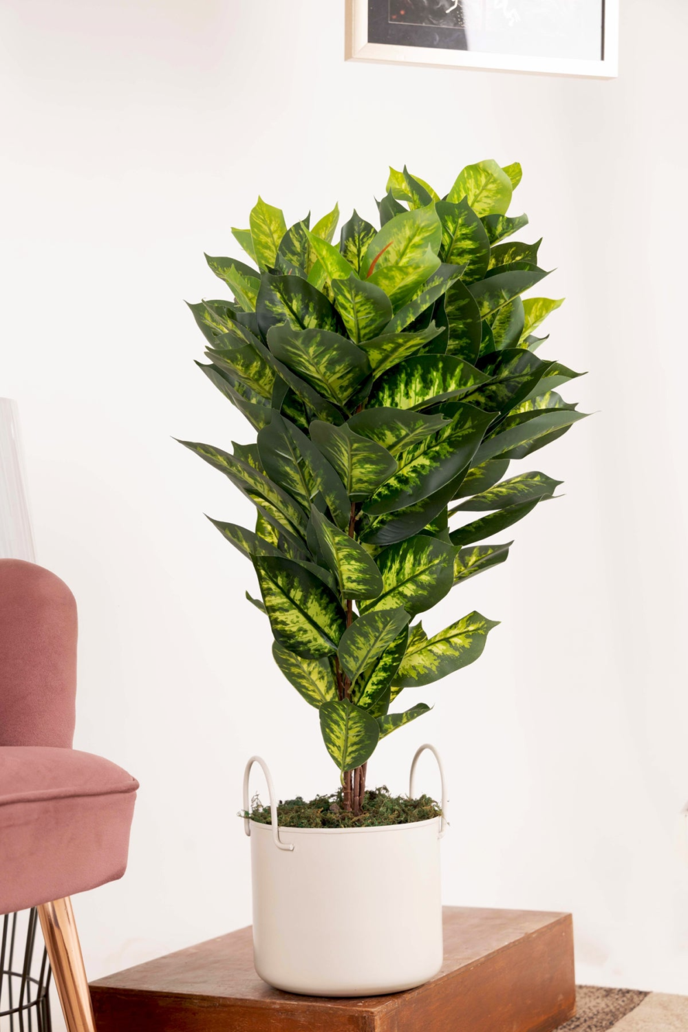 Pollination Artificial Green Plant With Medium Leaves Without Pot ( 3 FT ) - Image 3